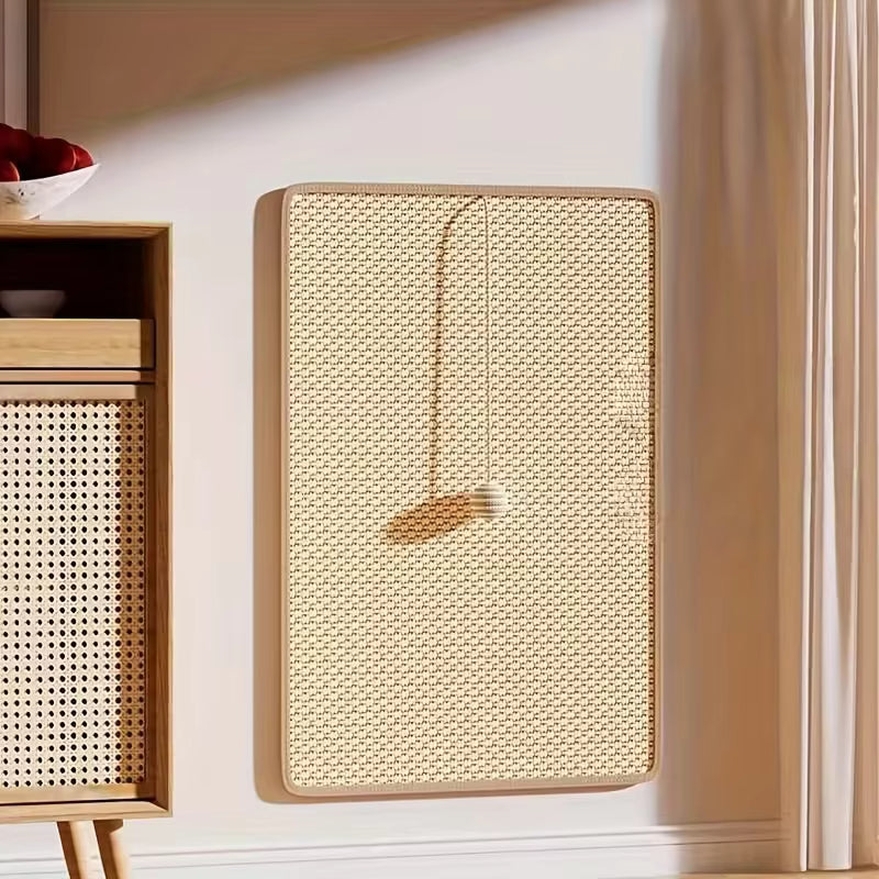 Sisal Cat Scratching Post – Hanging Ball Toy, Space-Saving Design, Protects Sofas & Furniture