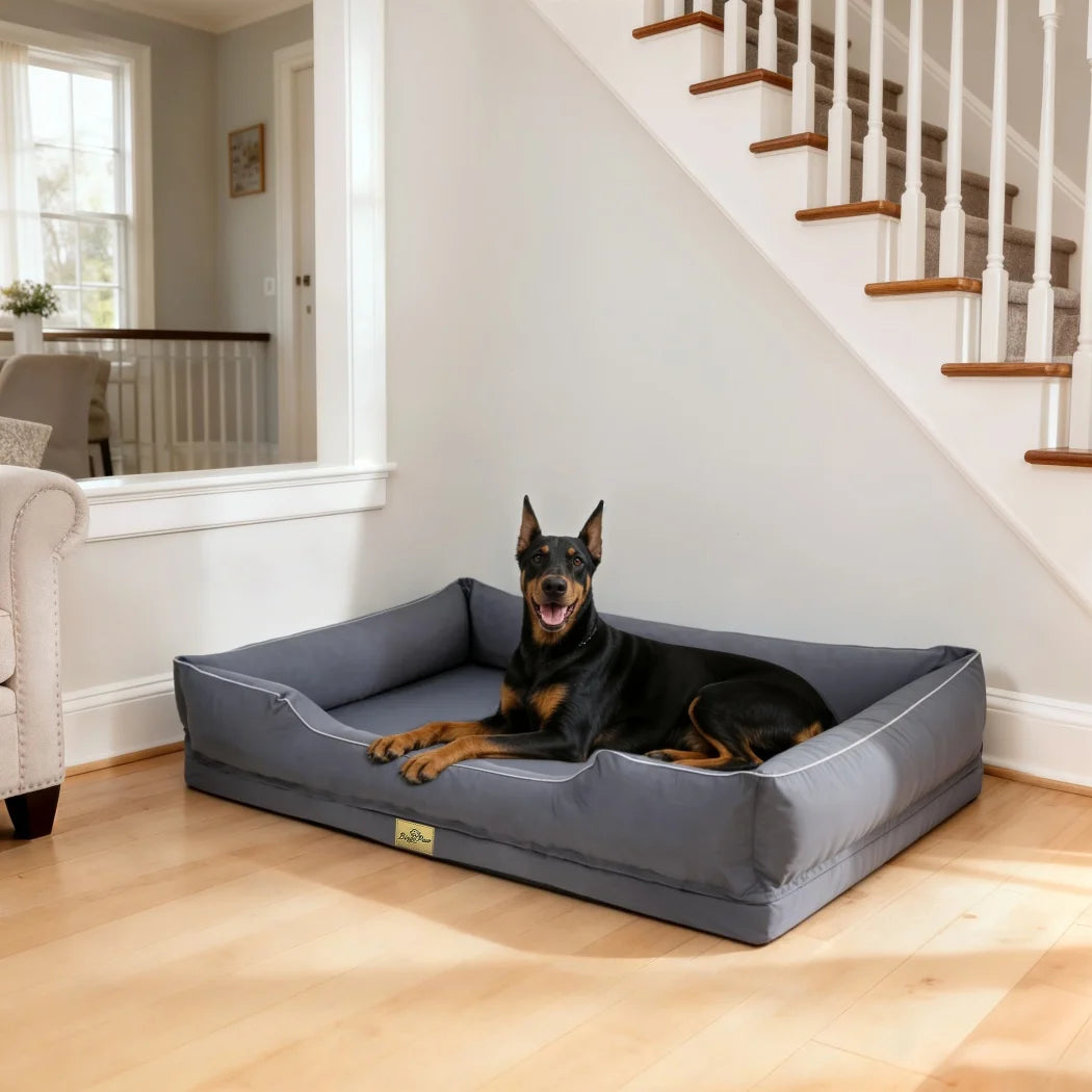 Orthopedic Dog Bed with Bolster Sides – Waterproof, Washable & Non-Slip