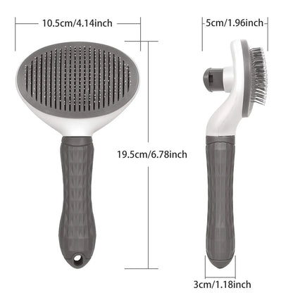 Self-Cleaning Grooming Brush for Dogs & Cats – Hair Removal & Dematting Comb