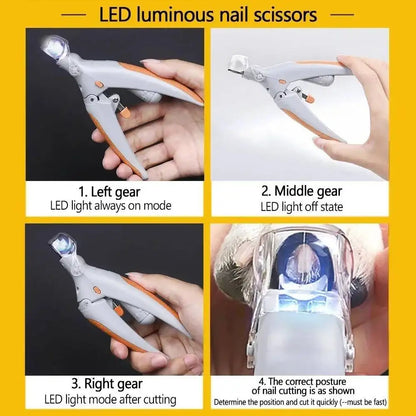 LED Pet Nail Clipper – See-in-the-Dark Precision for Cat & Dog Nails