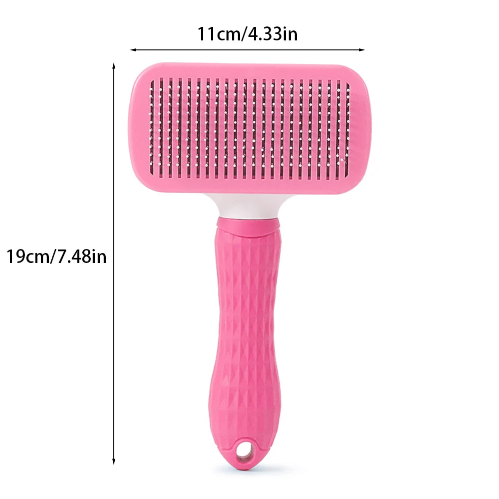 Self-Cleaning Grooming Brush for Dogs & Cats – Hair Removal & Dematting Comb