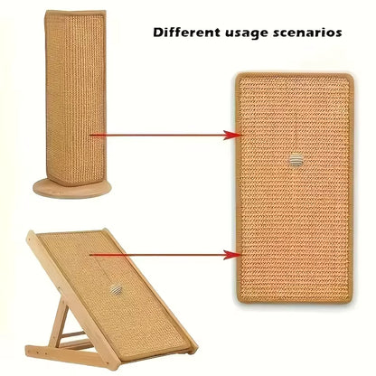 Sisal Cat Scratching Post – Hanging Ball Toy, Space-Saving Design, Protects Sofas & Furniture