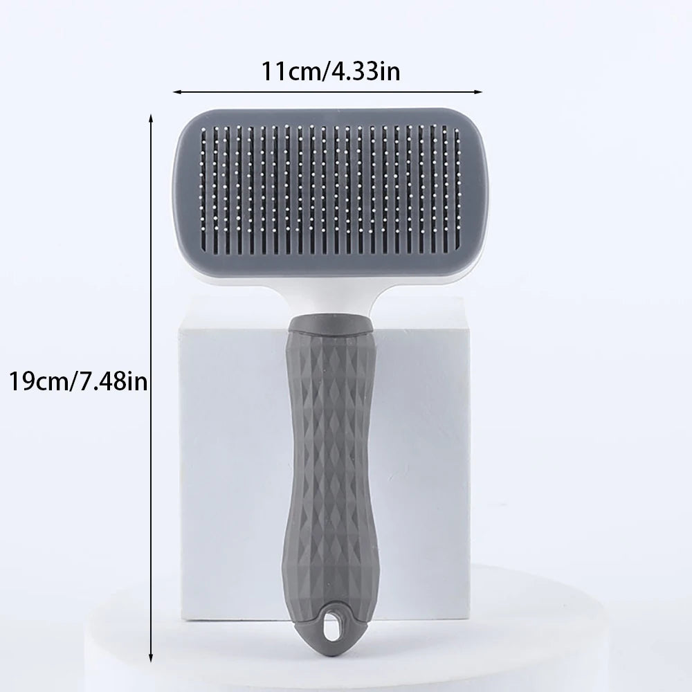 Self-Cleaning Grooming Brush for Dogs & Cats – Hair Removal & Dematting Comb