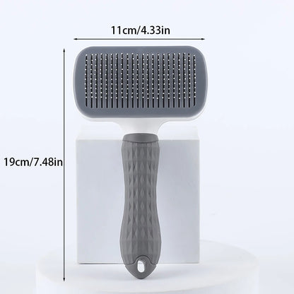 Self-Cleaning Grooming Brush for Dogs & Cats – Hair Removal & Dematting Comb