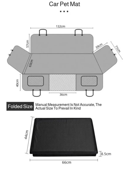 Car Seat Cover for Dogs with Extension – Waterproof, Non-Slip & Hammock Style – Protection and Comfort