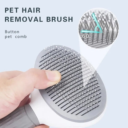 Self-Cleaning Grooming Brush for Dogs & Cats – Hair Removal & Dematting Comb