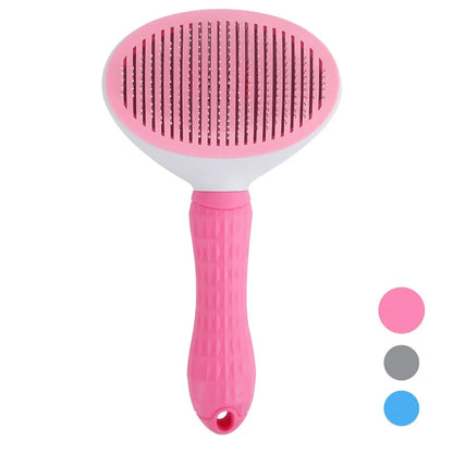 Self-Cleaning Grooming Brush for Dogs & Cats – Hair Removal & Dematting Comb