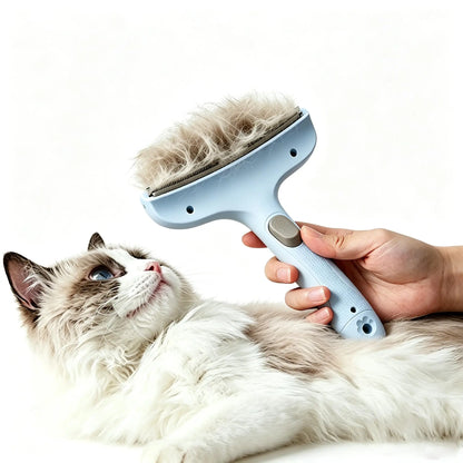 Professional Ergonomic Curved Pet Grooming Comb – Deshedding Brush for Dogs & Cats