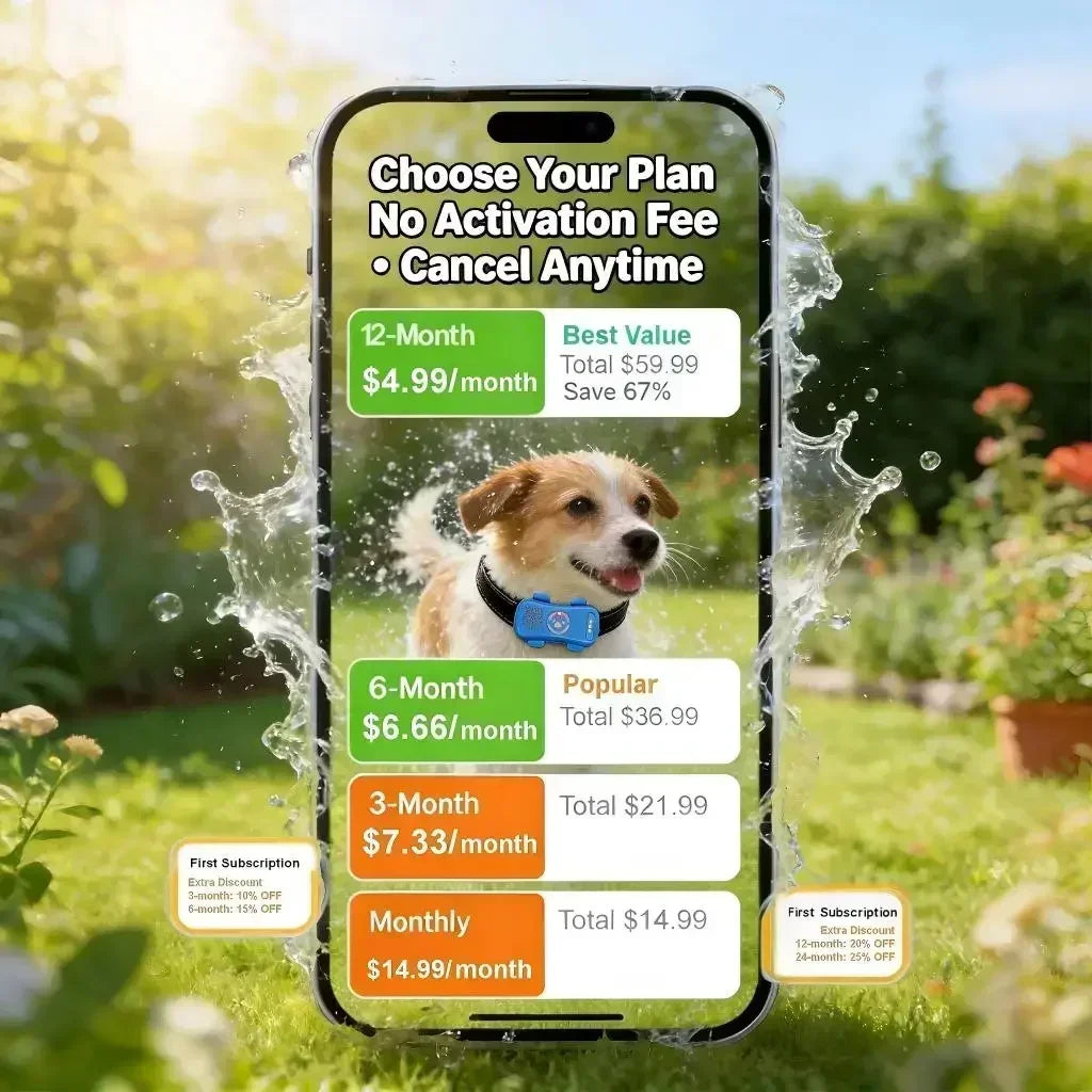 4G Pet GPS Tracker for Dogs & Cats – Real-Time Tracking, WiFi Positioning, Built-in SIM & IP67 Waterproof