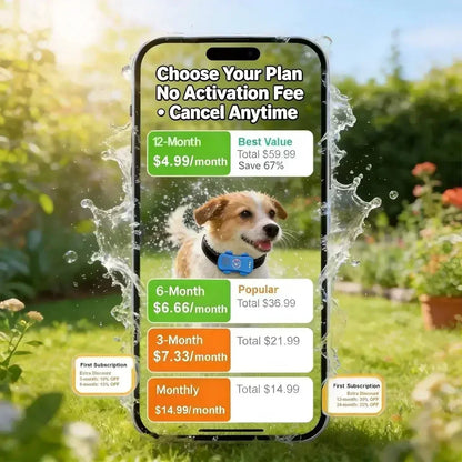 4G Pet GPS Tracker for Dogs & Cats – Real-Time Tracking, WiFi Positioning, Built-in SIM & IP67 Waterproof