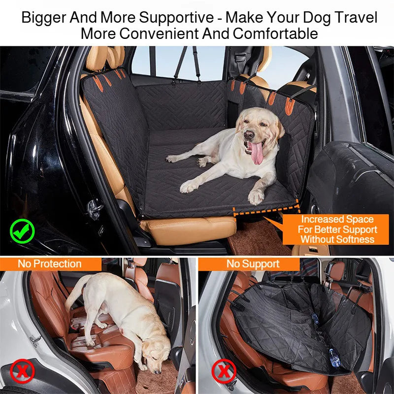Car Seat Cover for Dogs with Extension – Waterproof, Non-Slip & Hammock Style – Protection and Comfort