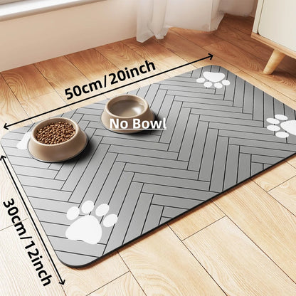 Absorbent Pet Feeding Mat – Waterproof & Quick-Dry for Dogs & Cats