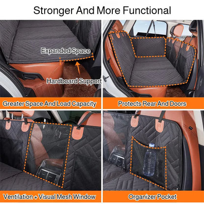 Car Seat Cover for Dogs with Extension – Waterproof, Non-Slip & Hammock Style – Protection and Comfort