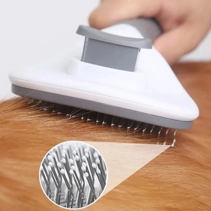 Self-Cleaning Grooming Brush for Dogs & Cats – Hair Removal & Dematting Comb