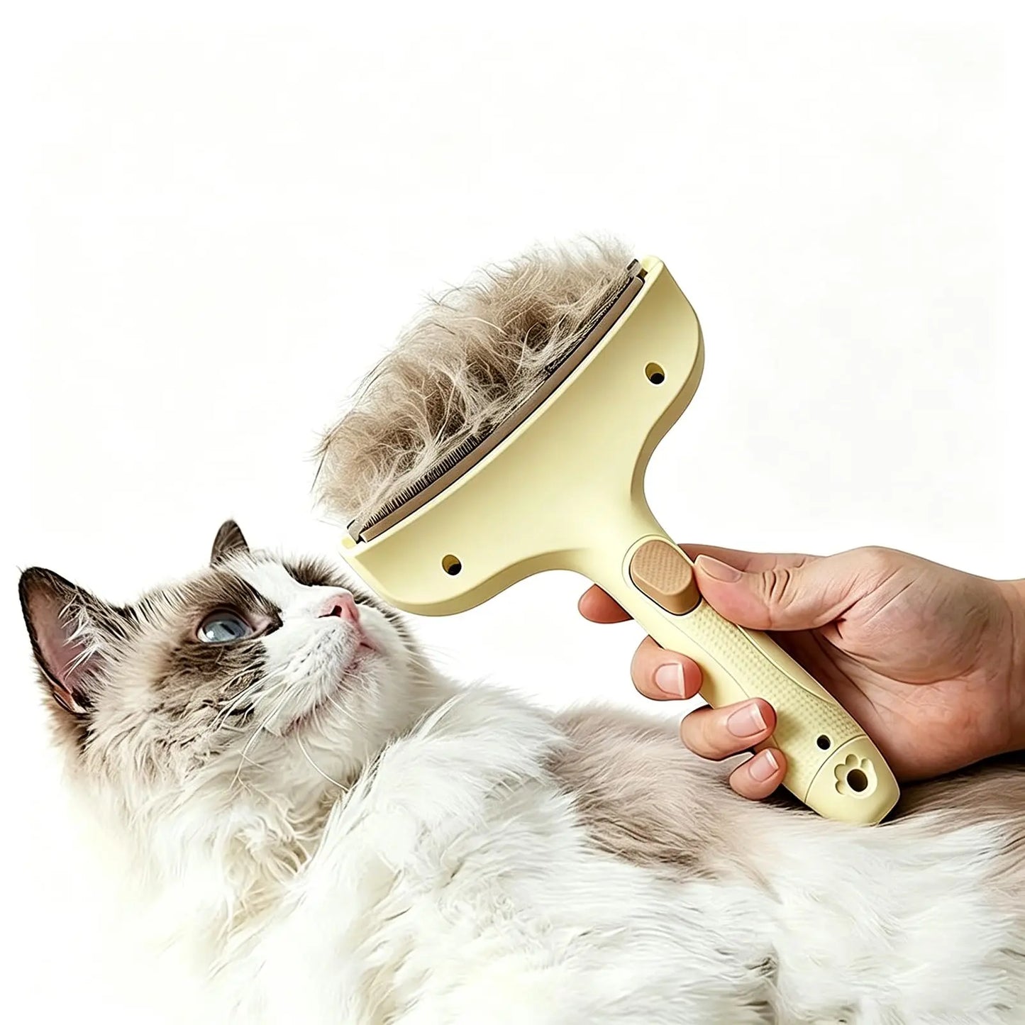 Professional Ergonomic Curved Pet Grooming Comb – Deshedding Brush for Dogs & Cats