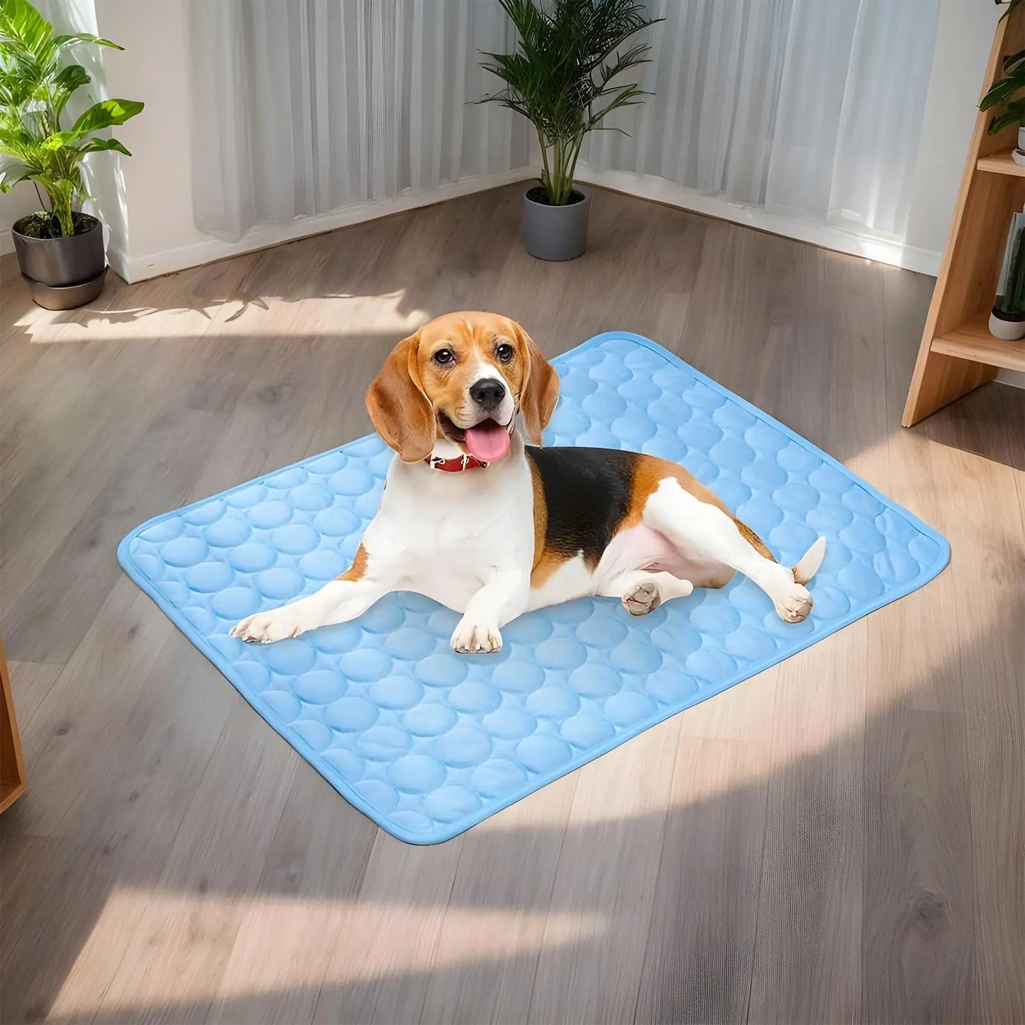 Pet Cooling Mat for Dogs & Cats – Ice-Silk Self-Cooling Pad, Tear-Resistant, Summer Relief for All Breeds