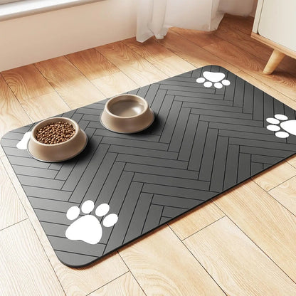 Absorbent Pet Feeding Mat – Waterproof & Quick-Dry for Dogs & Cats