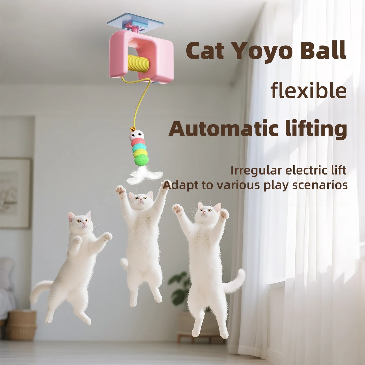 Interactive Rechargeable Cat Toy – Automatic Electric Hanging Flying Bird