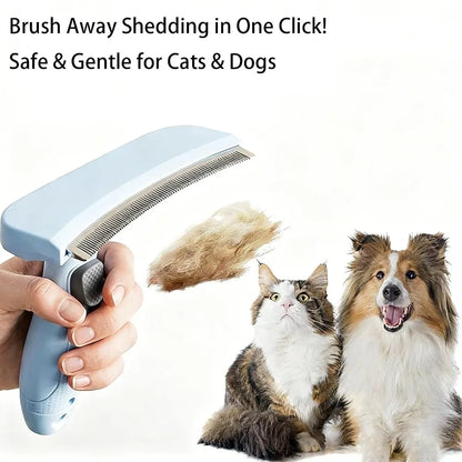 Professional Ergonomic Curved Pet Grooming Comb – Deshedding Brush for Dogs & Cats